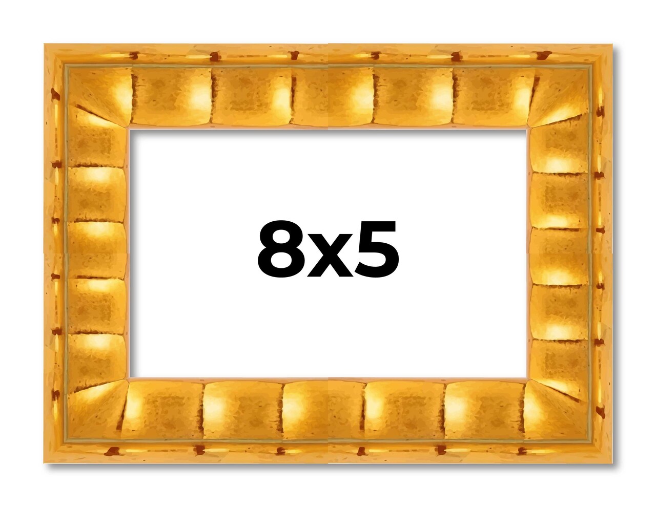 8x5 Bamboo Picture Frame with UV-Resistant Acrylic & Acid Free Backing, Available in 4 Finishes - Brown, Black, Gold, and Natural